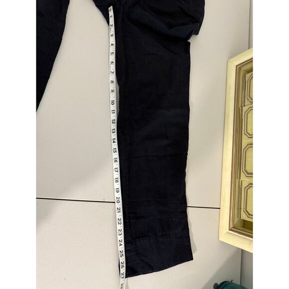 Soft Surroundings Black 100% Cotton Wide Leg Pants XSP Granola Girl Crunchy - Picture 7 of 7